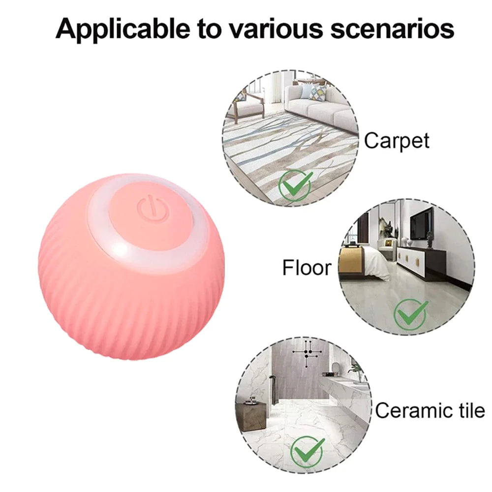 Engaging Electric Smart Puppy Ball Toy for Cats and Small Dogs - Fun Auto Rolling Pet Accessory!