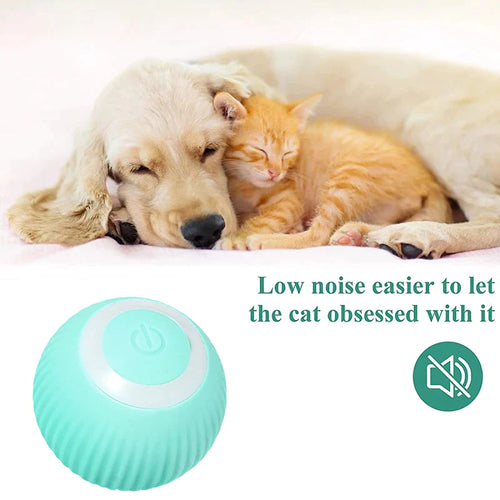 Engaging Electric Smart Puppy Ball Toy for Cats and Small Dogs - Fun Auto Rolling Pet Accessory!